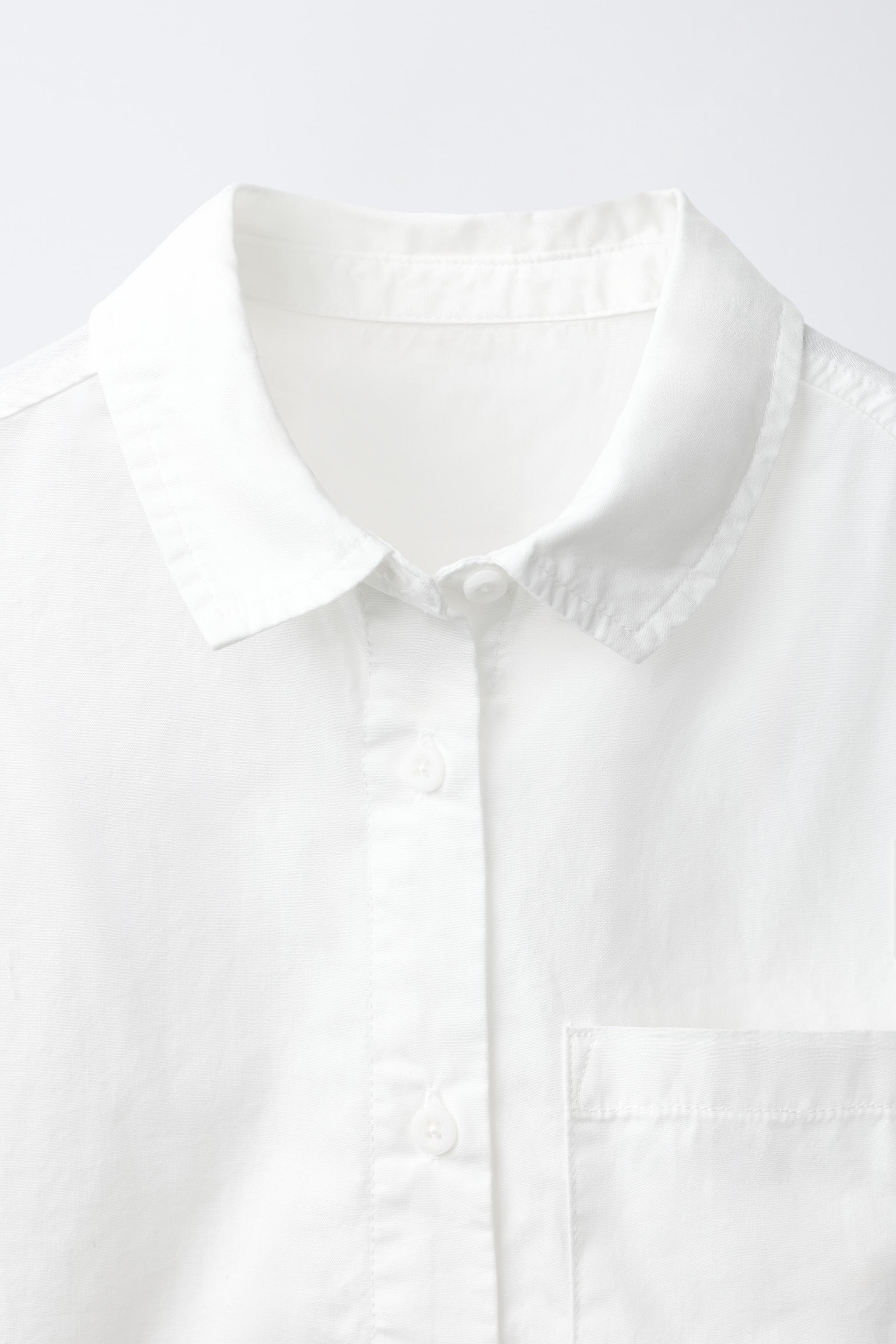 CHEMISE EN POPELINE UNIE
